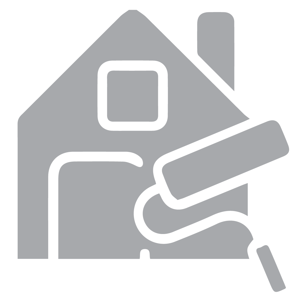 House and Paint Roller Icon